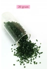 Kesme Cam Boncuk 2mm - 20 Gram - Şeffaf Koyu Yeşil -BNC319