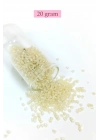 Kesme Cam Boncuk 2mm - 20 Gram - Şeffaf Krem -BNC339