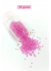 Kesme Cam Boncuk 2mm - 20 Gram - Şeffaf Mat Pembe -BNC329