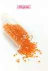 Kesme Cam Boncuk 2mm - 20 Gram - Şeffaf Turuncu -BNC314