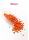 Kesme Cam Boncuk 2mm - 20 Gram - Turuncu -BNC305