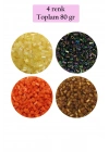 Kesme Cam Boncuk 2mm - 4 Renk - Toplam 80 Gram - BNC435