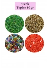 Kesme Cam Boncuk 2mm - 4 Renk - Toplam 80 Gram - BNC436