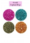 Kesme Cam Boncuk 2mm - 4 Renk - Toplam 80 Gram - BNC438