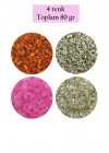 Kesme Cam Boncuk 2mm - 4 Renk - Toplam 80 Gram - BNC441