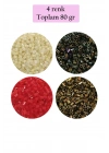 Kesme Cam Boncuk 2mm - 4 Renk - Toplam 80 Gram - BNC444