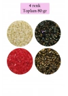 Kesme Cam Boncuk 2mm - 4 Renk - Toplam 80 Gram - BNC444