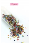 Kesme Cam Boncuk 2mm - 60 Gram - Karışık Renkli - BNC357