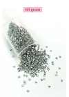 Kesme Cam Boncuk 2mm - 60 Gram - Mat Gümüş - BNC381