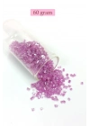 Kesme Cam Boncuk 2mm - 60 Gram - Şeffaf Eflatun - BNC359