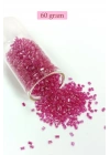 Kesme Cam Boncuk 2mm - 60 Gram - Şeffaf Koyu Pembe - BNC394