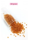 Kesme Cam Boncuk 2mm - 60 Gram - Şeffaf Koyu Turuncu - BNC375