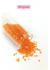Kesme Cam Boncuk 2mm - 60 Gram - Şeffaf Turuncu - BNC362