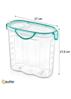®  Kilitli Kapaklı Contalı Hava,Su Sıvı Geçirmez 1,7 Litre Erzak Saklama Kabı-SA585