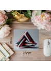 Kilitli Parçalı Kırmızı Siyah Beyaz Mousepad - 19x23 cm 2 mm Dikdörtgen İthal Baskılı Mouse Pad