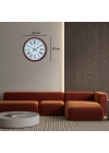 Kırmızı 36 Cm Duvar Saati
