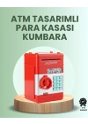 Kırmızı ATM Kasa Tipi Para Biriktirme Kumbarası