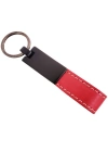Kırmızı Deri Metal Anahtarlık