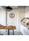Kırmızı  Kitchen 36 Cm Mutfak Duvar Saati