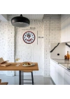 Kırmızı  Kitchen 36 Cm Mutfak Duvar Saati