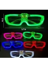 Kırmızı Led Işıklı Parti Gözlüğü 3 Modlu – Glow & Gece Eğlence Gözlüğü