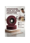 Kırmızı Skoç Elyaf Mop Parlatma Diski - 100 MM Metal ve Paslanmaz  723117