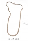 Kısa İtalyan Çelik Kolye-45 CM - Gümüş