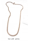 Kısa İtalyan Çelik Kolye-45 CM - Gümüş