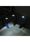 Kitap Okuma Işığı Led Booklight Kıskaçlı Pilli Model Led Işık