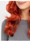 Kızıl Renk Kahküllü Dalgalı Uzun Parti Peruğu