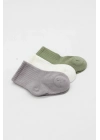 ® Koala Boy 3lü Penye Soket Çorap 10133 Gri