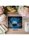 Komut Satırı Üzeri Kahve Lekeli Mousepad - 19x23 cm 2 mm Dikdörtgen İthal Baskılı Mouse Pad