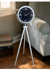 Kontrast Tasarım Beyaz Tripod Ayaklı Saat
