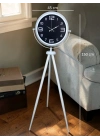 Kontrast Tasarım Beyaz Tripod Ayaklı Saat