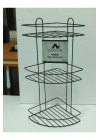 Köşelik Banyo 3 Raflı Siyah Metal Royaleks-56574