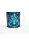 Kova Burcu Baskılı Kahve Kupası - Büyülü Kristal Mağarası Temalı Vs1