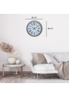 Krem 36 Cm Dekoratif Modern Duvar Saati