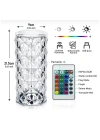 Kristal LED Kumandalı Ve Dokunmatik Masa Lambası