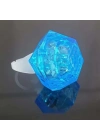 Kristal Tasarımlı Led Işıklı Mavi Yüzük