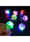 Kristal Tasarımlı Led Işıklı Mavi Yüzük