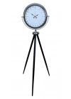 ® Krom 24 Saat Göstergeli Özel Tasarım Tripod Ayaklı Saat