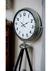 ® Krom Dekoratif Tasarım Tripod Ayaklı Saat
