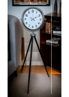 ® Krom Dekoratif Tasarım Tripod Ayaklı Saat