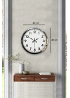 ® Krom Elegance 40 Cm Metal Standart Duvar Saati