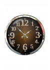 ® Krom Işıltılı Zaman 52 Cm Metal Duvar Saati