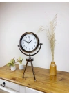 ® Krom Metal Mini Tripod Dekoratif Masa Saati 45×26 cm