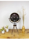 ® Krom Metal Mini Tripod Tasarım Masa Saati 45×26 cm