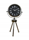 ® Krom Şık Üç Ayaklı Masa Saati