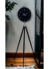 ® Krom Zarif Tripod Ayaklı Saat