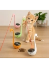 Kuğu Şeklinde Lazerli ve Mama Hazneli Kedi Oyuncağı